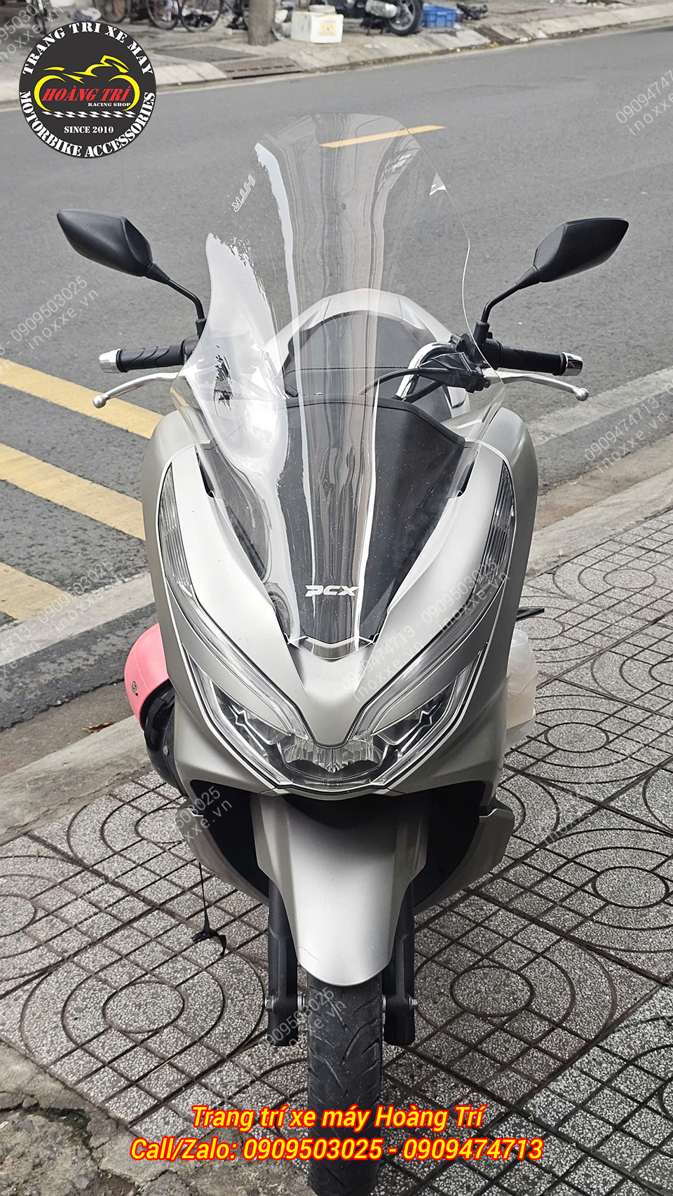 Kính chắn gió HTR lắp chuẩn PCX 2018